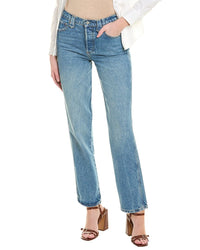 Boyish High-Rise Western Far Country Straight Jean Blue