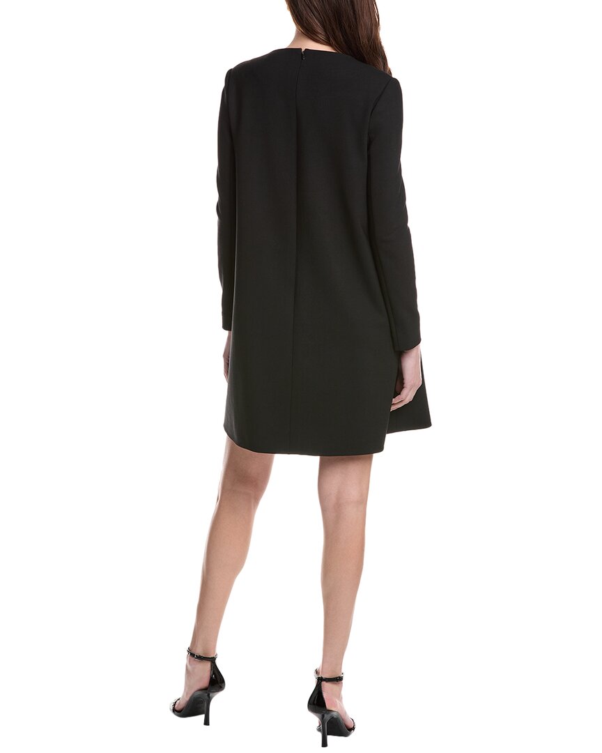 Oscar de la Renta Oscar De La Renta Jewel Button Silk-Lined Wool-Blend Shift Dress