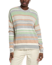 Autumn Cashmere Striped High-Low Cashmere Sweater