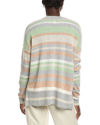 Autumn Cashmere Striped High-Low Cashmere Sweater