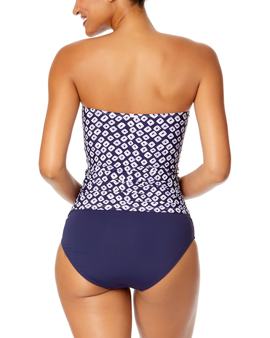Anne Cole Twist Front Shirred Bandeaukini