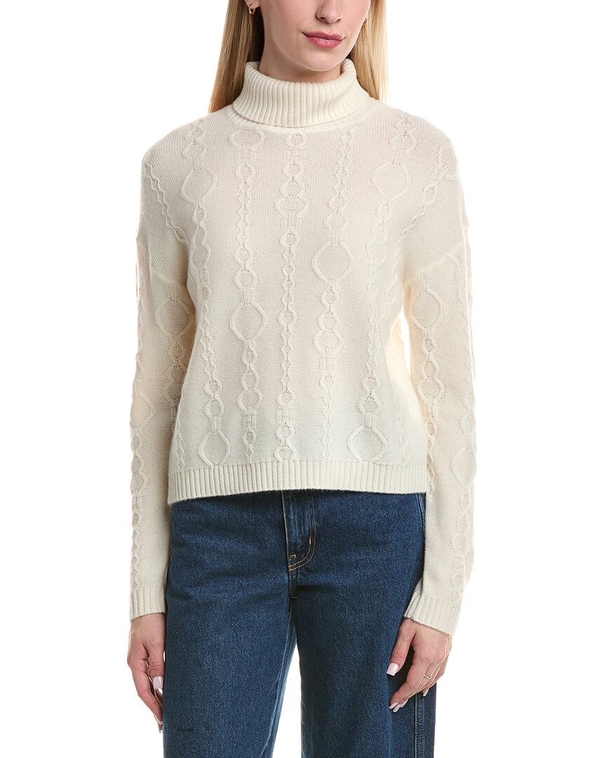 Bruno Magli Modern Cable Turtleneck Wool & Cashmere-Blend Sweater