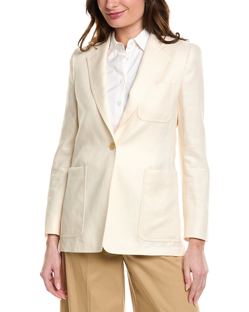 Max Mara Boemia Linen Blazer White