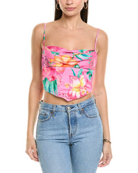 Rococo Sand Crop Shirt Brown Multi