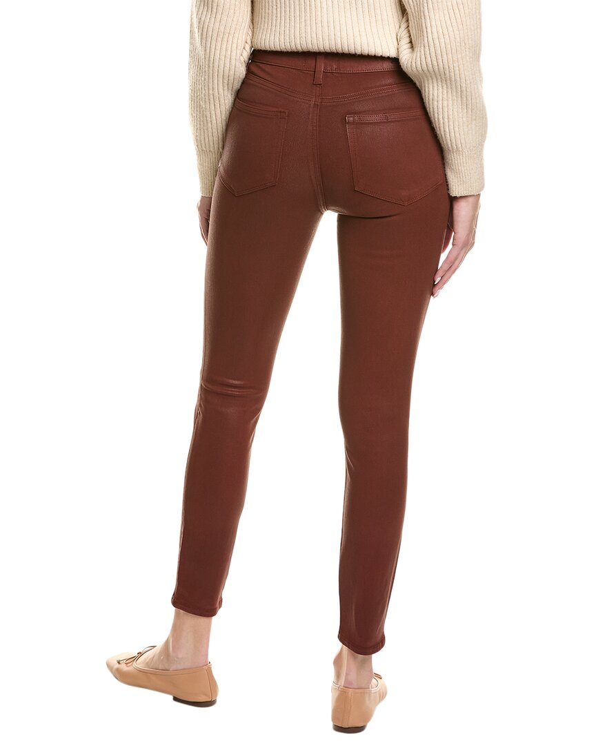 Paige Hoxton Burgundy Dust Luxe Coating High-Rise Ankle Jean