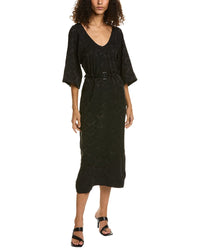 Ganni Jacquard Midi Dress Black 34