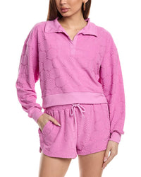 Beach Riot Martina Polo Pullover Pink