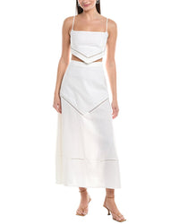 Reveriee 2Pc Linen-Blend Top & Skirt Set
