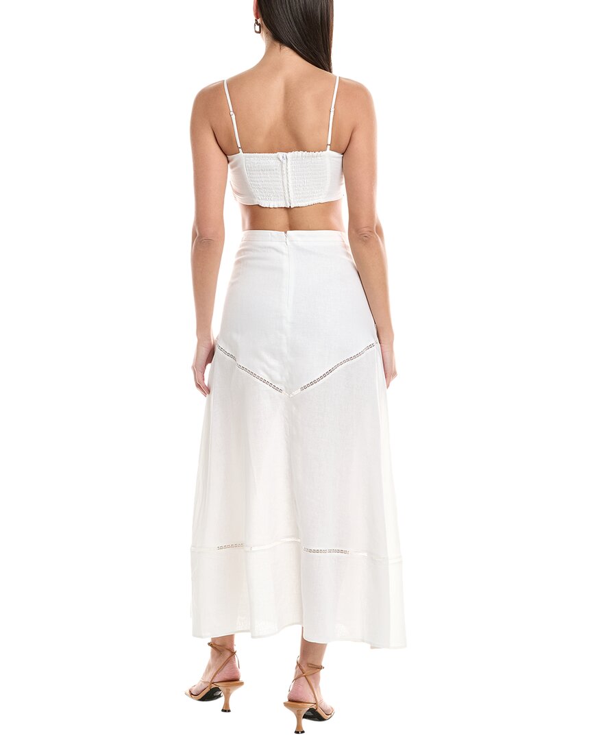 Reveriee 2Pc Linen-Blend Top & Skirt Set