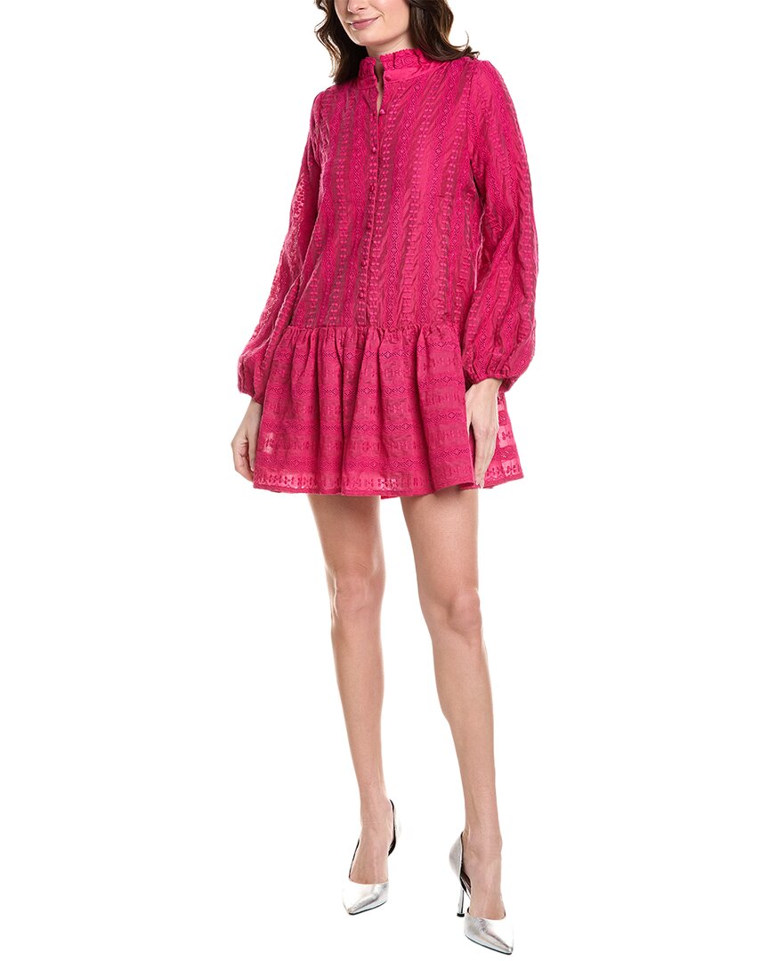FATE Fate Band Collar Drop Waist Lace Mini Dress
