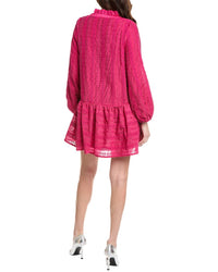 FATE Fate Band Collar Drop Waist Lace Mini Dress