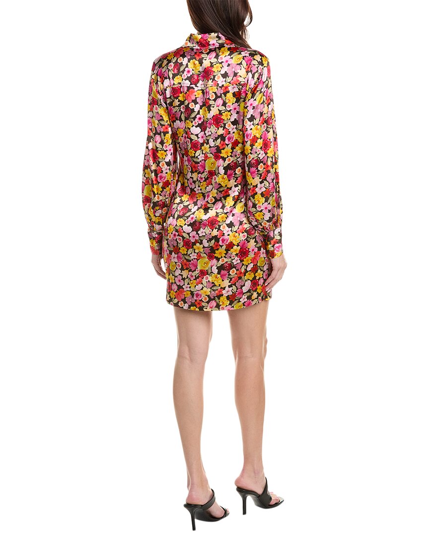 GANNI Ganni Mini Silk-Blend Shirtdress