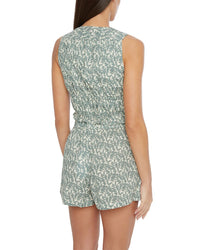 Onia Air Linen-Blend Tie Front Top