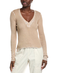 Cotton By Autumn Cashmere Inked V-Neck Sweater