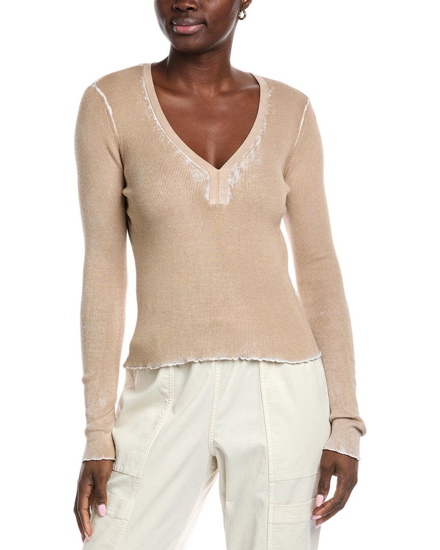 Cotton By Autumn Cashmere Inked V-Neck Sweater