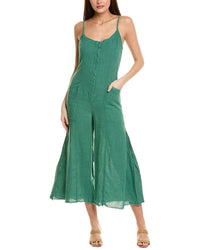 Xcvi Calistina Linen Jumpsuit Green