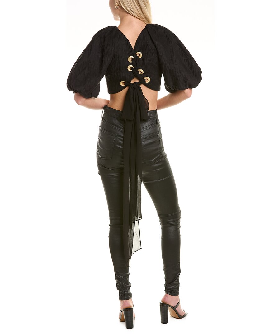 Aje Admiration Linen-Blend Top