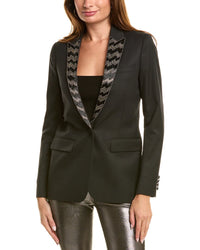 The Kooples Wool-Blend Blazer Black