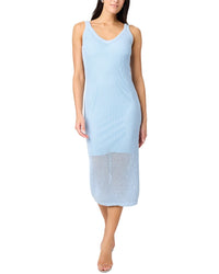 Toccin Kayla Crochet Tank Midi Dress - Blue