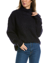 Lea & Viola Chunky Wool-Blend Sweater Blue
