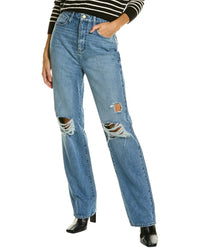 Triarchy Medium Indigo High-Rise Straight Jean 24" Waist Blue