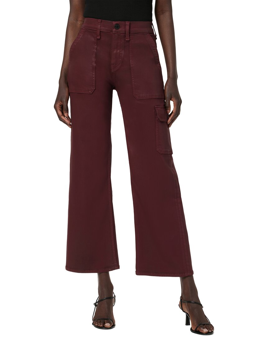 Hudson Jeans Rosie Coated Bordeaux Wide Leg Jean