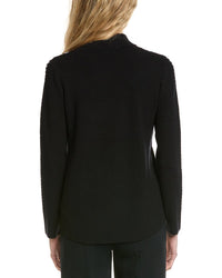 Elie Tahari Mock Neck Rib Sweater