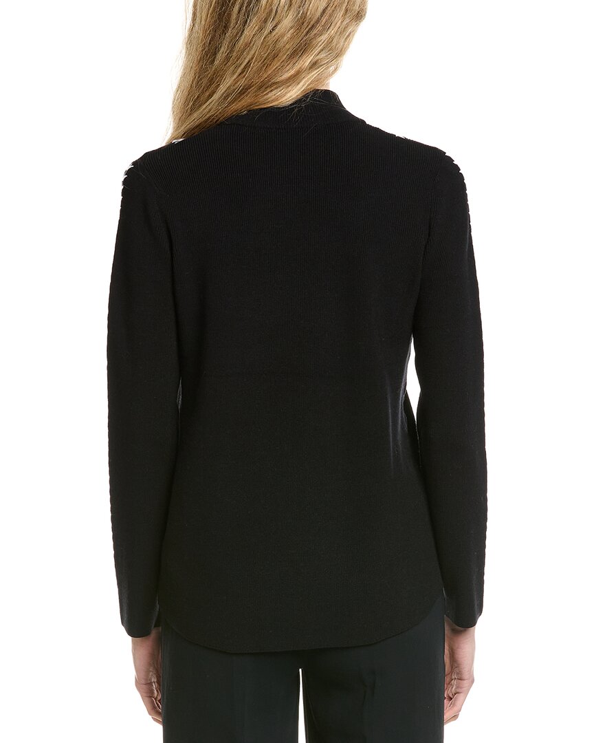 Elie Tahari Mock Neck Rib Sweater