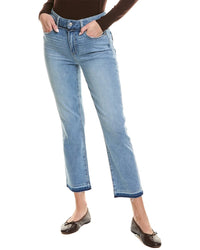 Paige Cindy Carmina Distressed Straight Leg Jean Blue 23" Waist