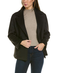 Pink Tartan Short Peacoat Black