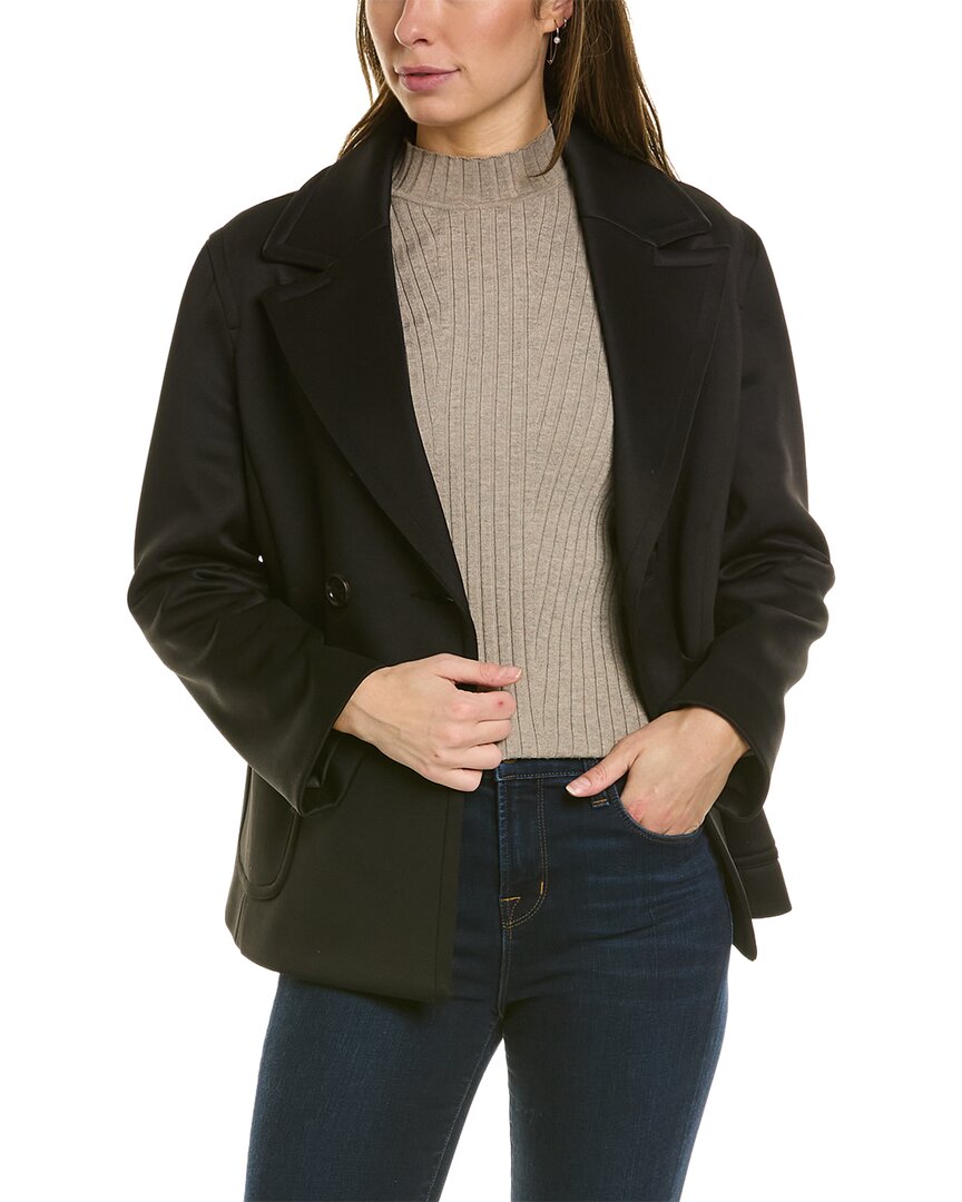 Pink Tartan Short Peacoat Black