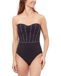 Profile By Gottex Bash Bandeau One-Piece Black