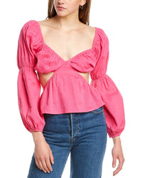 Dnt Cutout Top Pink Regular 4 (S)