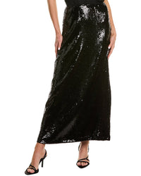 Weworewhat Straight Sequin Midi Skirt Regular 0 (XS) Black