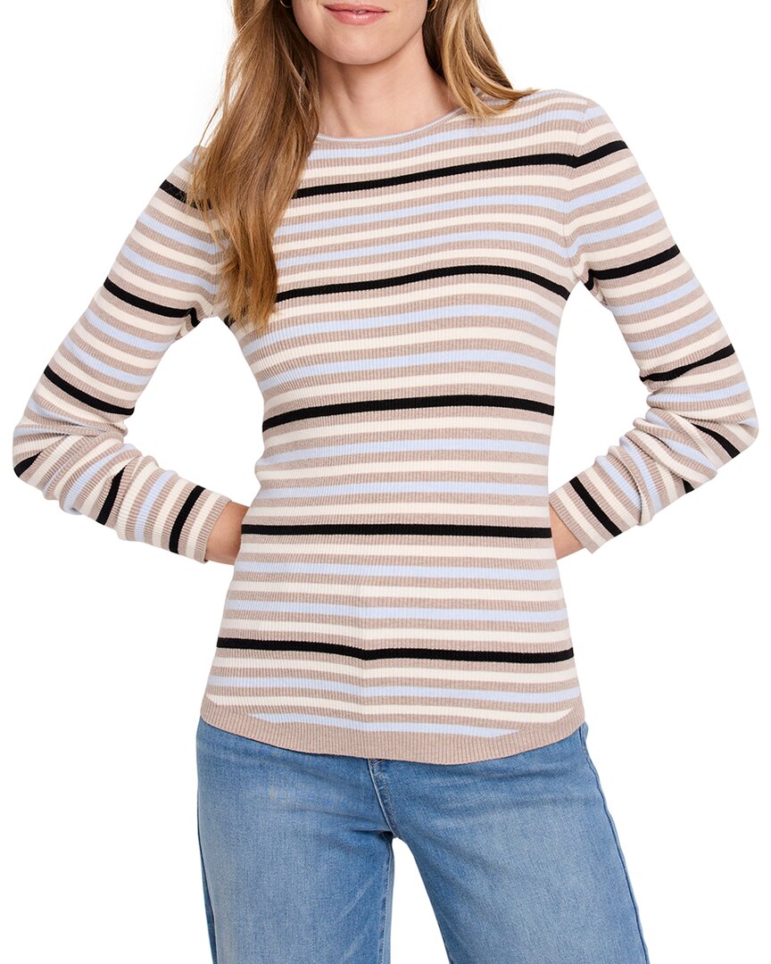 Nic+Zoe Striped Ribbed Sweater T-Shirt