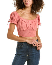 Emmie Rose Smocked Top Pink Regular 12 (L)