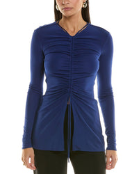Proenza Schouler White Label Matte Crepe Top Blue