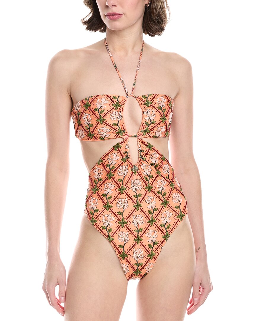 Agua By Agua Bendita Herbal Trikini One-Piece Orange
