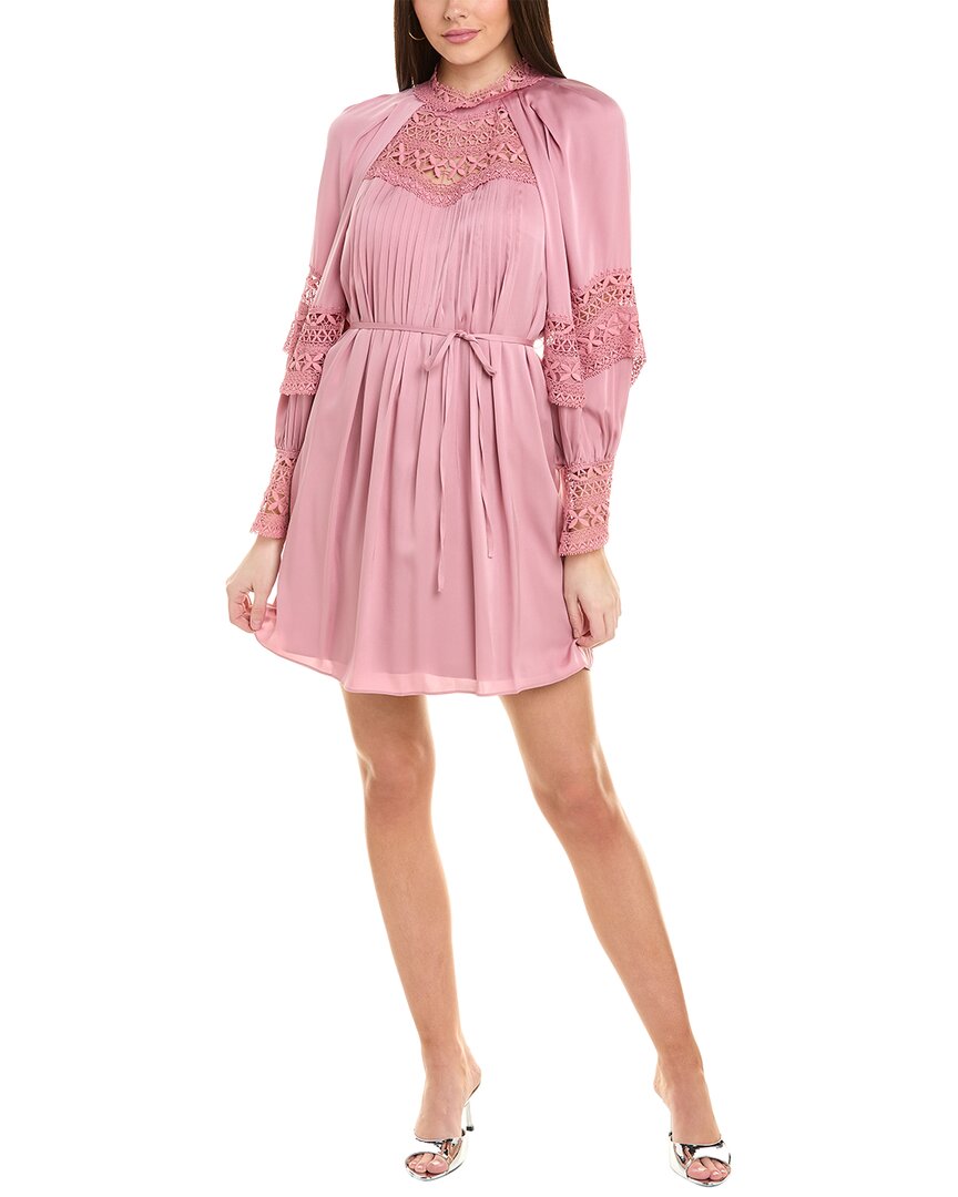 Ungaro Joy Silk-Blend Mini Dress Pink