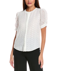 T Tahari Button Blouse