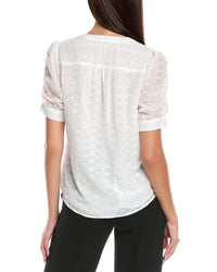 T Tahari Button Blouse