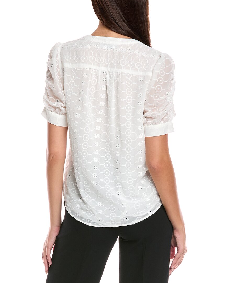 T Tahari Button Blouse