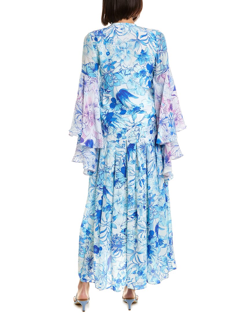 Rococo Sand Tiered Bell-Sleeve Wrap Dress