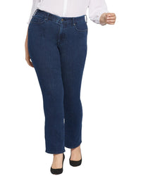 Nydj Plus Marilyn Inspire Straight Leg Jean Multi
