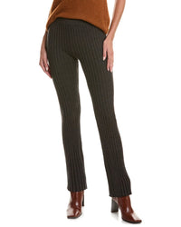 Sandro Rib Wool-Blend Pant Grey Multi 40
