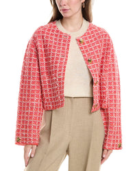 St. John Tweed Jacket Red