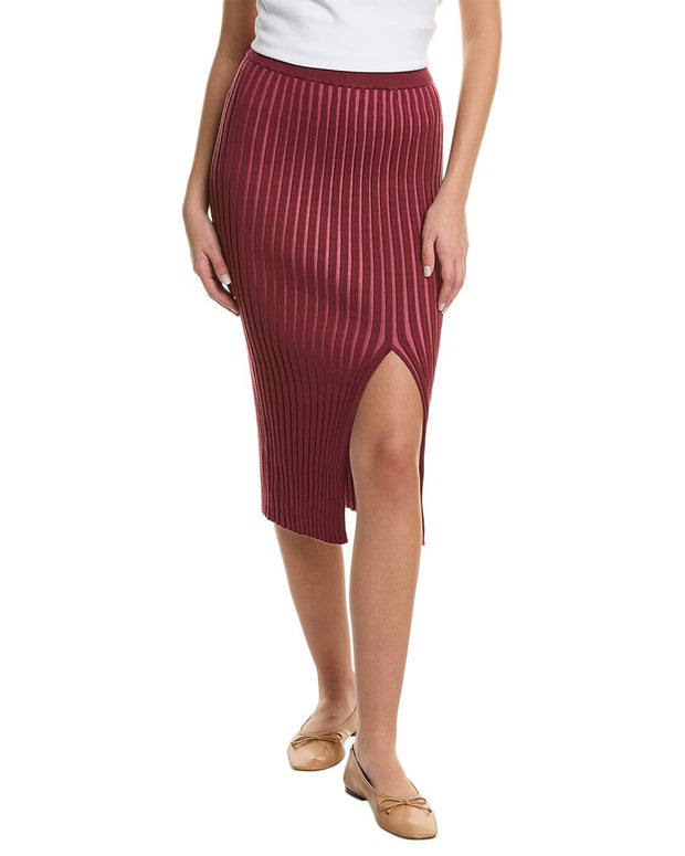 Naadam Plaited Cashmere-Blend Skirt