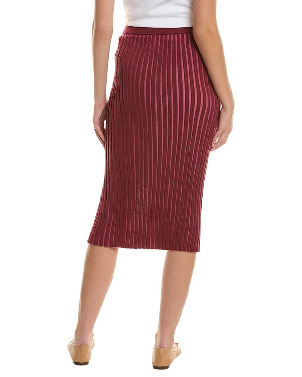 Naadam Plaited Cashmere-Blend Skirt