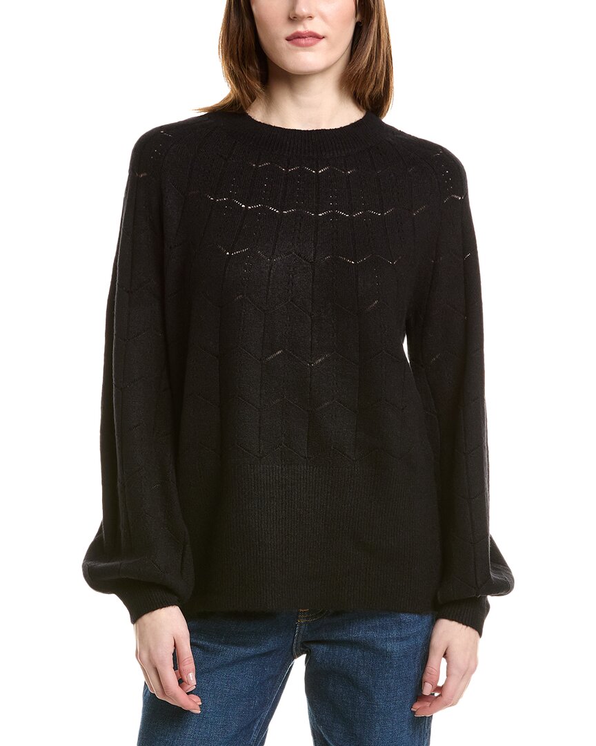Love Token Pointelle Sweater Black Regular 0 (XS)