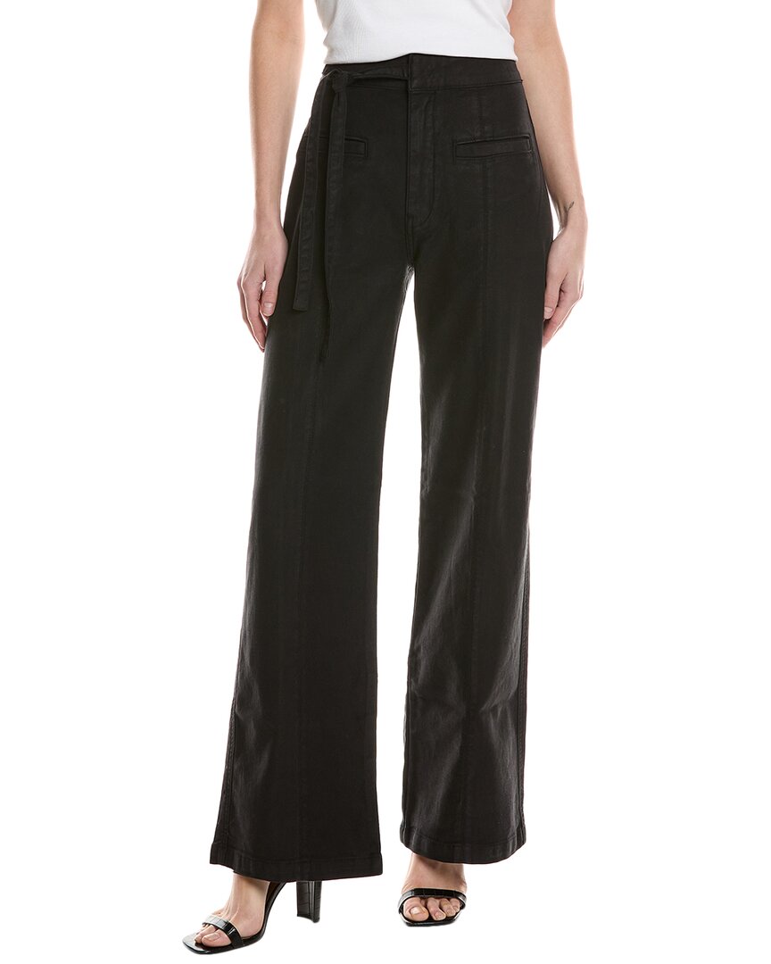 Hudson Jeans Tie-Waist Pintucked Linen-Blend Trouser